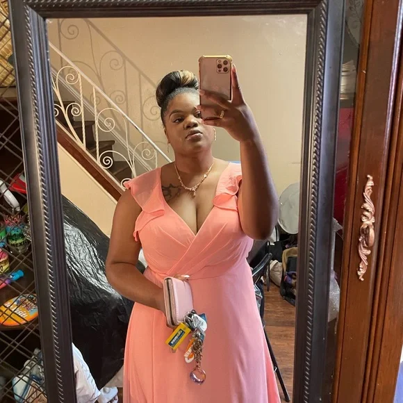 Sunset colored bridesmaid Beautiful and elegant!